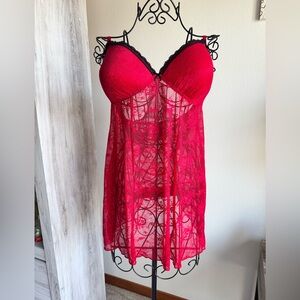 Apt. 9 Vibrant red Lace Chemise